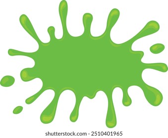 Slime splash. Mancha de tinta verde. Bagunça bagunçada