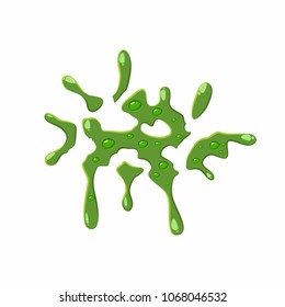 Slime spot isolated on white background. Green slime spot vector illustration