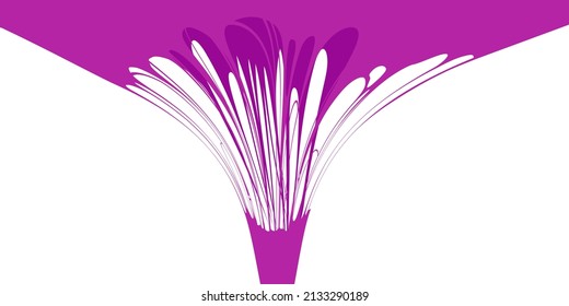 Slime sticky stretched. Purple funny squesse, jelly glue liquid substance, tencion, elasticity. Vector illustration