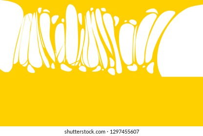 Slime sticky yellow banner, spittle, snot. Frame of scary zombie, alien slime. Cartoon flat slime isolated object. Fiction party design element. Vector, template background, illistration, isolated