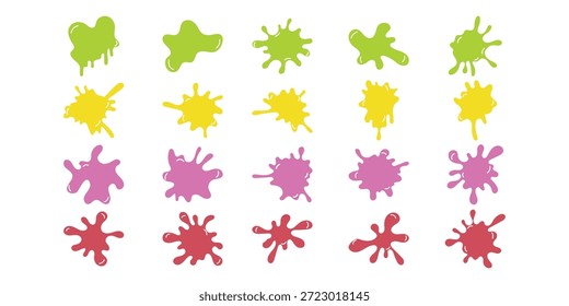 Slime Toys Flat Illustration Set