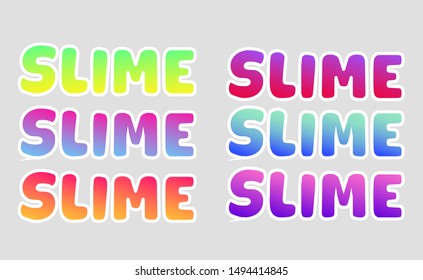 slime vector. slime logo gradient vector set.