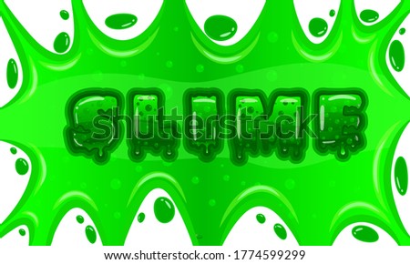 Similar – Image, Stock Photo Child pours green slime from a blue bowl into a cup with radioactive warning label