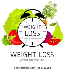 Slimming concept, weight loss, exercise, sports equipment, nutrition, vector background, health, banner, silhouette Slimming concept, weight loss, exercise, sports equipment, nutrition, vector background, health, banner, silhouette
