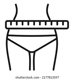 Slimming icon outline vector. Diet food. Fit healthy