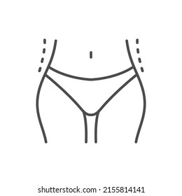 Slimming process line outline icon