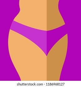 Slimming, slim body, excess weight, liposuction, plastic surgery, weight loss, vector illustration of abdominoplasty