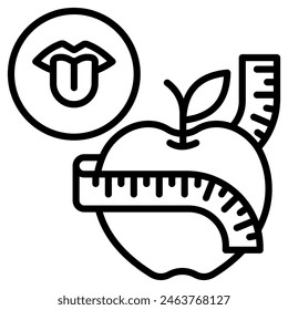 Ilustración vectorial de línea de iconos SlimTaste