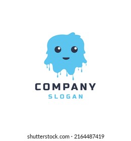 Slimy Cute Monster Logo Can Be Used As A Mascot