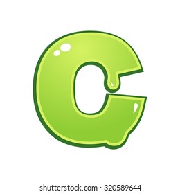 Slimy font type letter C