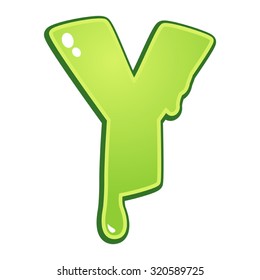 Slimy font type letter Y