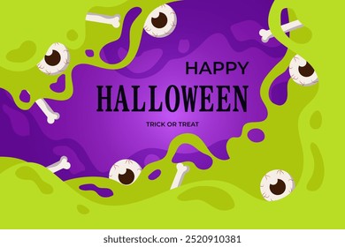 slimy halloween background template for social media promotion