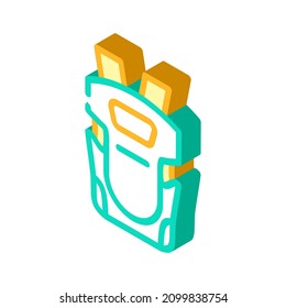 sling accessory for baby isometric icon vector. sling accessory for baby sign. isolated symbol illustration