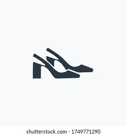 Sling backs icon isolated on clean background. Sling backs icon concept drawing icon in modern style. Vector illustration for your web mobile logo app UI design.