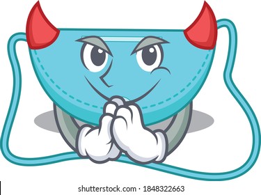 bolso de honda vestido como el concepto de diseño del personaje de dibujos animados del diablo