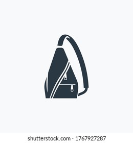 Sling bag icon isolated on clean background. Sling bag icon concept drawing icon in modern style. Vector illustration for your web mobile logo app UI design.