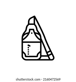 Sling bag line color icon. Isolated vector element. Outline pictogram for web page, mobile app, promo