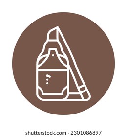 Sling bag line color icon. Isolated vector element. Outline pictogram for web page, mobile app, promo
