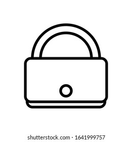 Sling Bag Lines Vector Icons on White Background