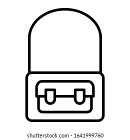 Sling Bag Lines Vector Icons on White Background
