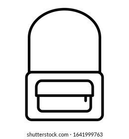 Sling Bag Lines Vector Icons on White Background