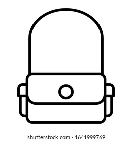 Sling Bag Lines Vector Icons on White Background
