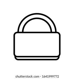 Sling Bag Lines Vector Icons on White Background