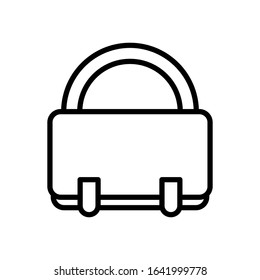 Sling Bag Lines Vector Icons on White Background