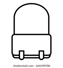 Sling Bag Lines Vector Icons on White Background