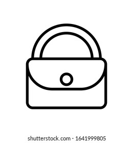 Sling Bag Lines Vector Icons on White Background