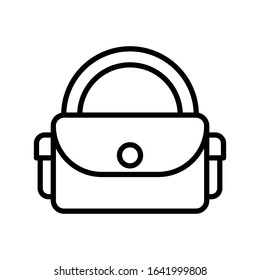Sling Bag Lines Vector Icons on White Background