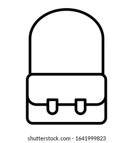 Sling Bag Lines Vector Icons on White Background
