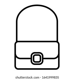 Sling Bag Lines Vector Icons on White Background
