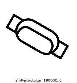  sling bag vector outline isolated illustration editable