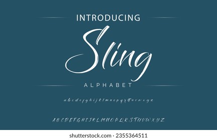 Sling Handwritten Brush font for lettering quotes. Hand drawn brush style modern calligraphy.