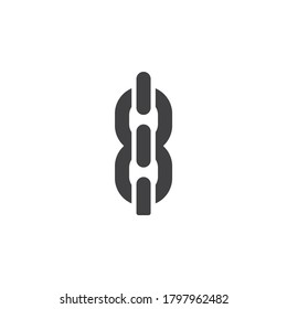 Sling here, packaging sign vector icon. filled flat sign for mobile concept and web design. Chain glyph icon. Symbol, logo illustration. Vector graphics