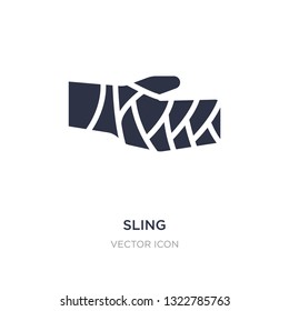 sling icon on white background. Simple element illustration from Hands and gestures concept. sling sign icon symbol design.