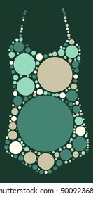 Sling shape vector design by color point
