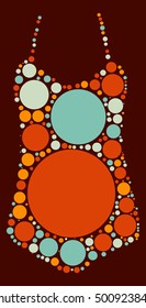 Sling shape vector design by color point
