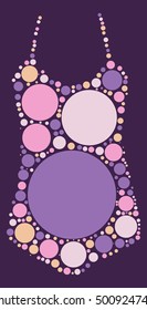 Sling shape vector design by color point
