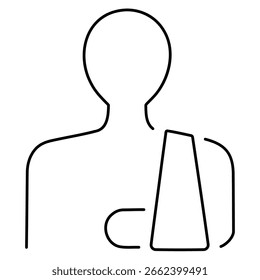 ícone slinga isolado em fundo branco, ilustração vetorial.