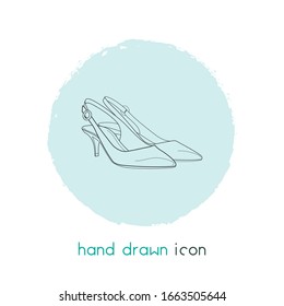 Slingbacks icon line element. Vector illustration of slingbacks icon line isolated on clean background for your web mobile app logo design.