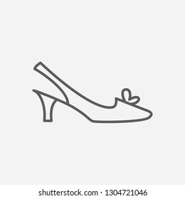 Slingbacks icon line symbol. Isolated vector illustration of  icon sign concept for your web site mobile app logo UI design.