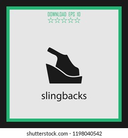 slingbacks  vector icon