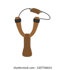Slingshot color vector icon. Flat design