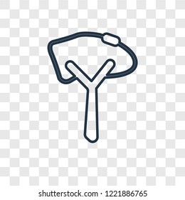 Slingshot concept vector linear icon isolated on transparent background, Slingshot concept transparency concept in outline style