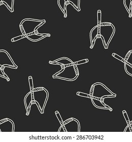 Slingshot doodle seamless pattern background