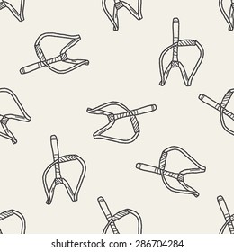 Slingshot doodle seamless pattern background