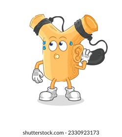 the slingshot eavesdropping vector. cartoon character