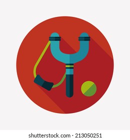 slingshot flat icon with long shadow,eps10